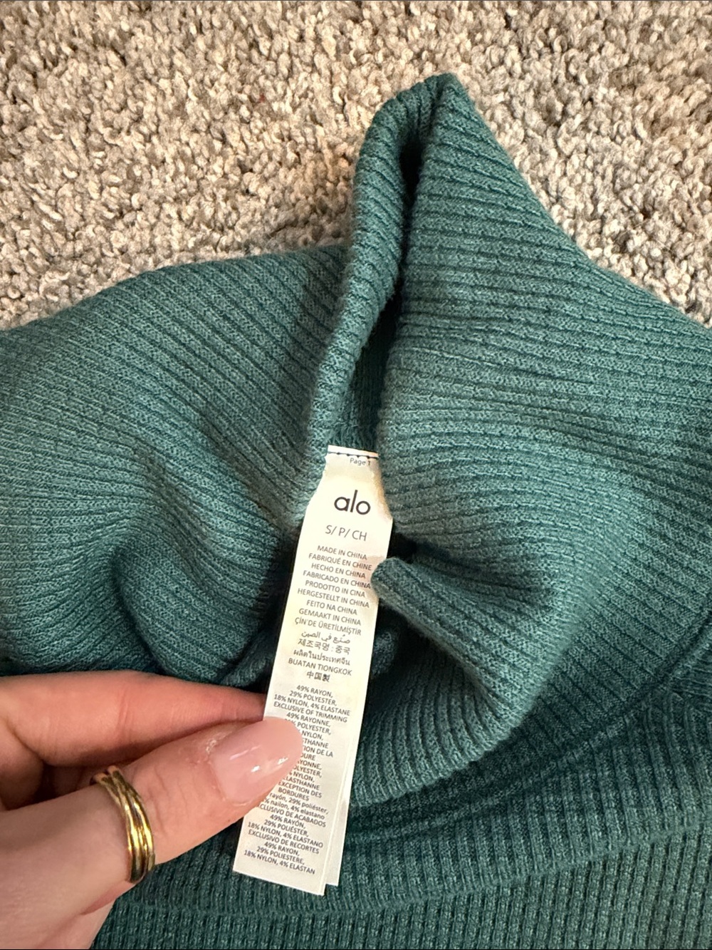 Alo Waffle Weekend Escape Mock Neck - Picture 5 of 5